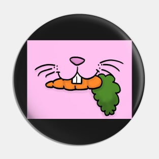 Bunny Mouth With Carrot Face Mask (Pink) Pin