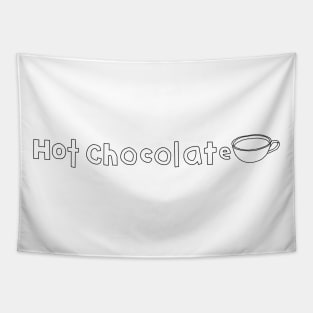 Hot Chocolate Cup Typography Tapestry