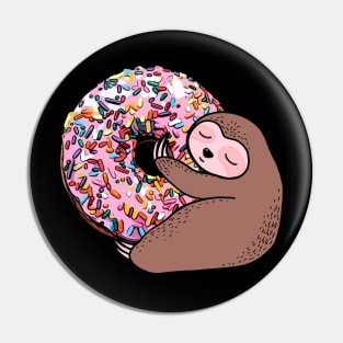 Sloth lover and sweet donuts Pin