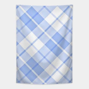 check pattern blue abstact Tapestry