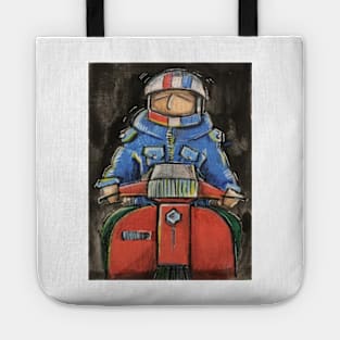 Retro Scooter, Classic Scooter, Scooterist, Scootering, Scooter Rider, Mod Art Tote