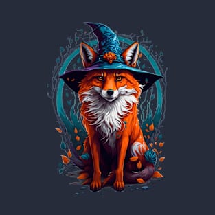 The Fox and the Sorcery Hat: A Tale of Elegance T-Shirt