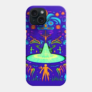 Alien portal onix in the dark fluorescent Phone Case
