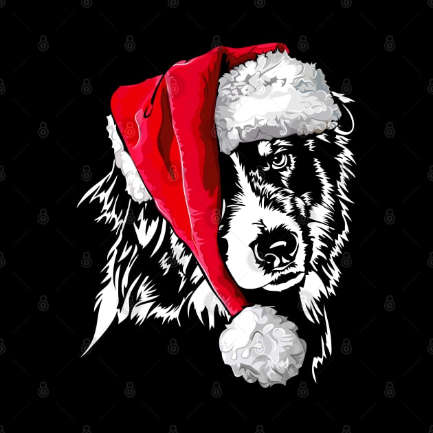 Santa Australian Shepherd Christmas dog Aussie mom by wilsigns