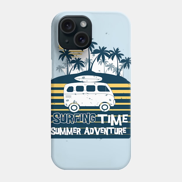 Surfing time Phone Case by FunnyHedgehog