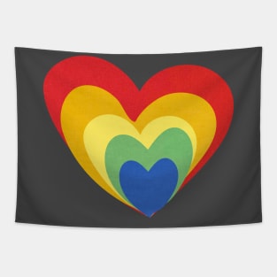 Rainbow Hearts Tapestry