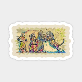 Ancient Assyrian Lion Hunting Magnet