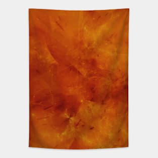 Orange Fire Embers Stone Marble Splash Abstract Artwork Tapestry