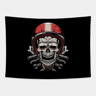 Skull Biker Tapestry