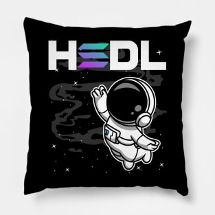 HODL Astronaut Solana SOL Coin To The Moon Crypto Token Cryptocurrency Blockchain Wallet Birthday Gift For Men Women Kids Pillow