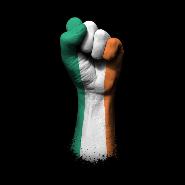 Flag of Ireland on a Raised Clenched Fist by jeffbartels