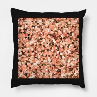 Rose gold glitter sequins Pillow