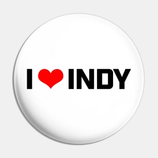 I heart INDY (black) Pin