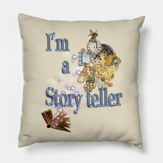 I'm a Story Teller Pillow by Just Kidding by Nadine May