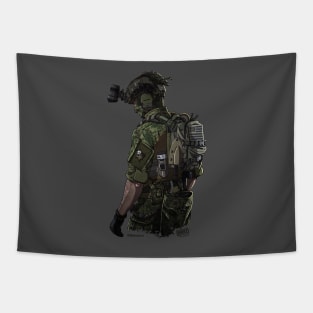 Special Ops Military soldier Tapestry