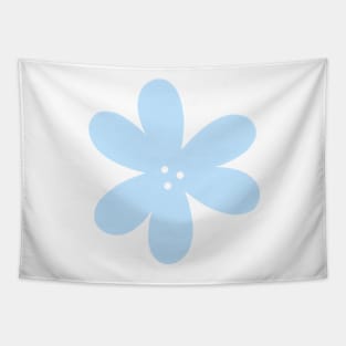 Cute Abstract Flower - Light Sky Blue Tapestry