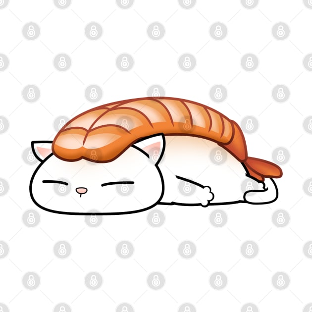 Chubby Cat Shrimp Sushi by Takeda_Art