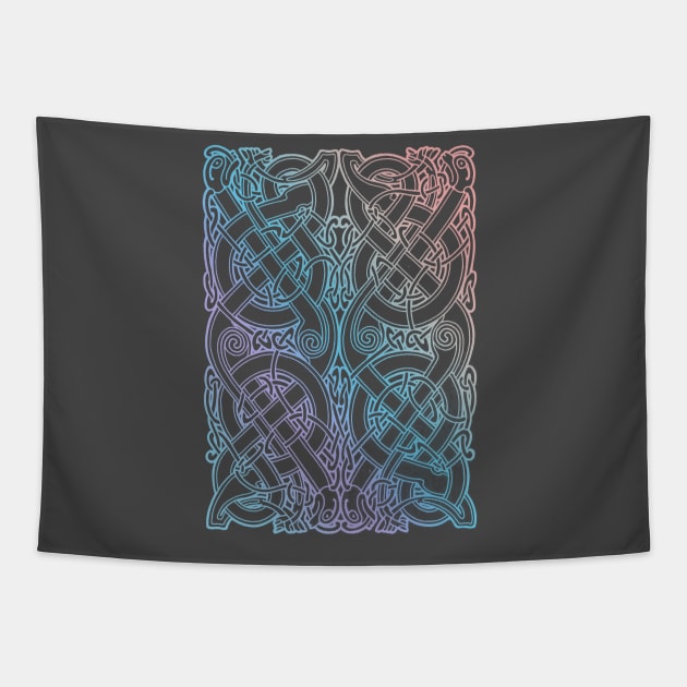 Celtic 4 dragon design Tapestry by Suztv
