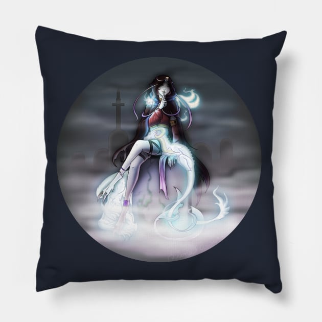 Let the Dead Rest Pillow by DreamBlight Illustrations