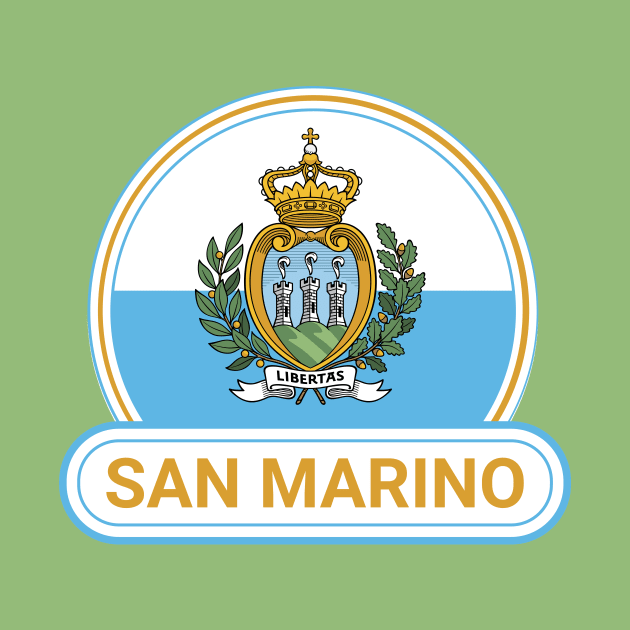 San Marino Country Badge - San Marino Flag by Yesteeyear