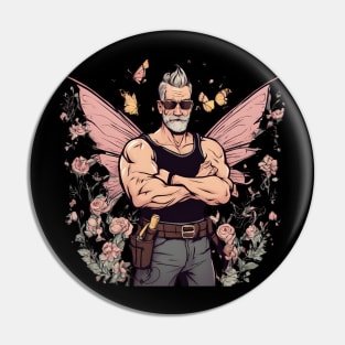 Dad To the Birthday Girl - Manly Fairy Pin
