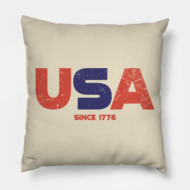 USA Since 1776 - USA Forth of July Independence Day Pillow by FFAFFF