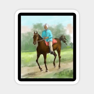 Babaji on Horseback Magnet