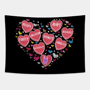 Cute Heart Valentines Day Love Special Education Teacher Tapestry