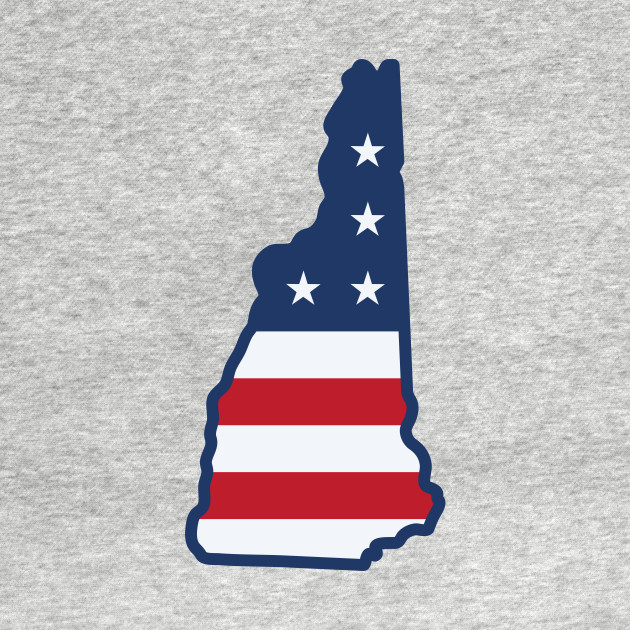 Disover Stars and Stripes New Hampshire - New Hampshire Love - T-Shirt