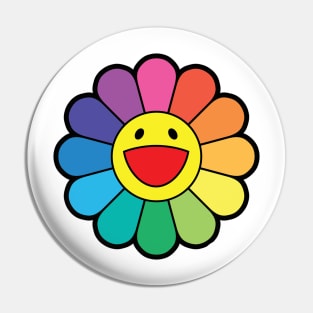 TAKASHI MURAKAMI FLOWER RAINBOW Pin