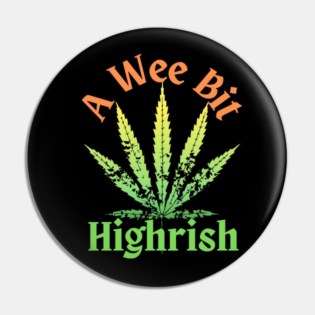 A Wee Bit Highrish Hamp Leaf Pin by FrogandFog