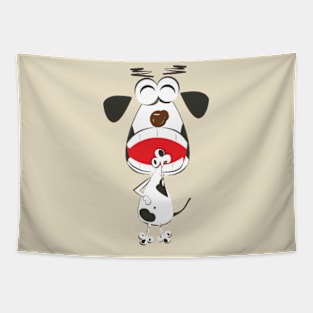 Life is more beautiful with dogs Tapestry