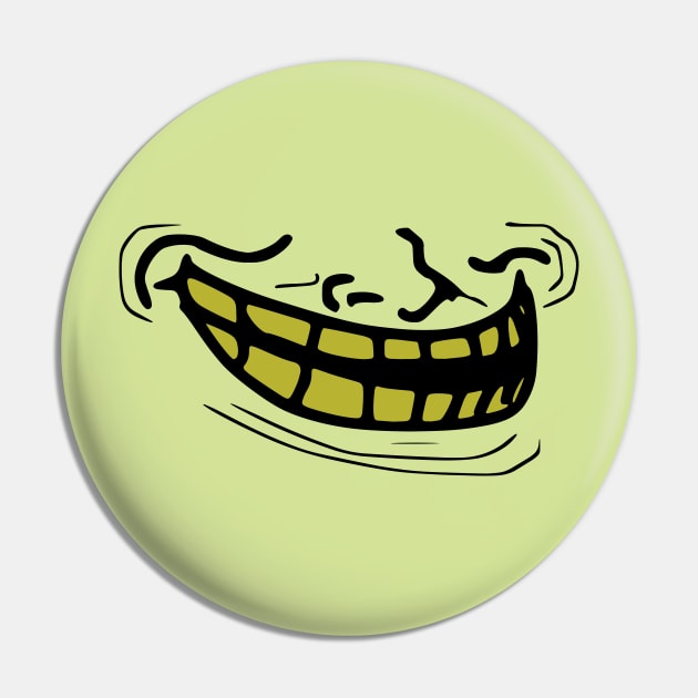 Troll Face Zombie mouth Pin by SkelBunny