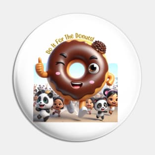 Running Donut Guy Pin