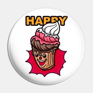 Happy Cupcake Pin