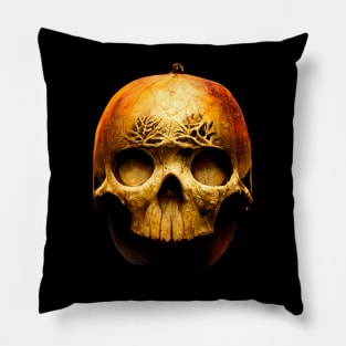 Scary Halloween Pumpkin Art Pillow