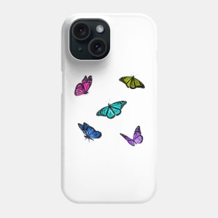 Rainbow Butterflies Sticker Pack Phone Case