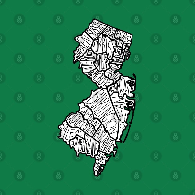 New Jersey map by calenbundalas