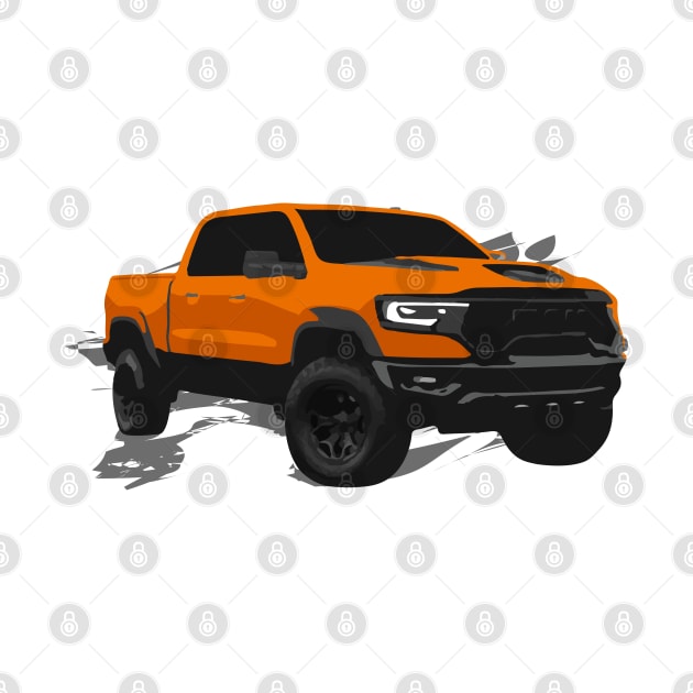 Orange Ram Trx pickup by mfz