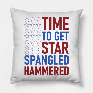 Time To Get Star Spangled Hammered Pillow