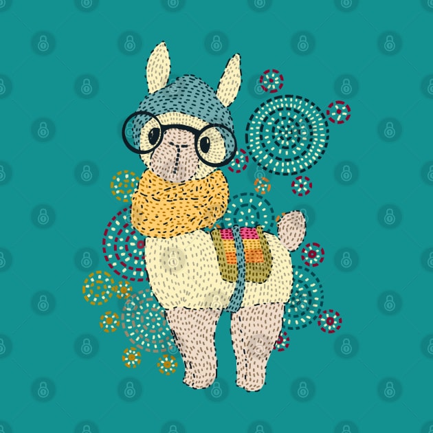 Cute dotted llama by Mimie20