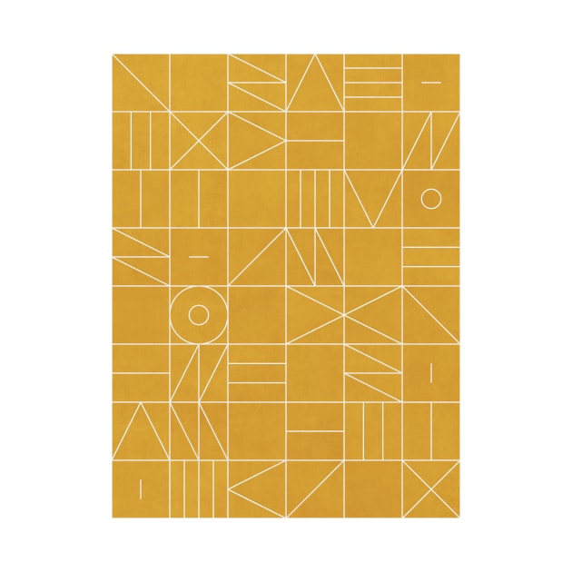 My Favorite Geometric Patterns No.4 - Mustard Yellow by ZoltanRatko