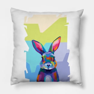 Rabbit Wpap Art Pillow