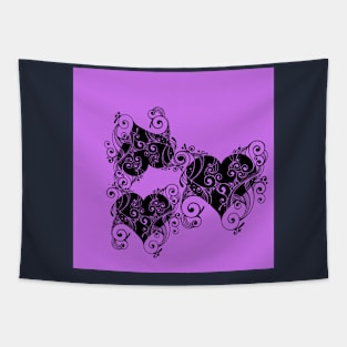 Black Hearts of Art Tapestry