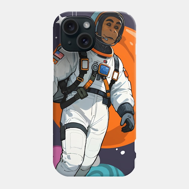 Astro Monkey Phone Case by Vec.Art.Store