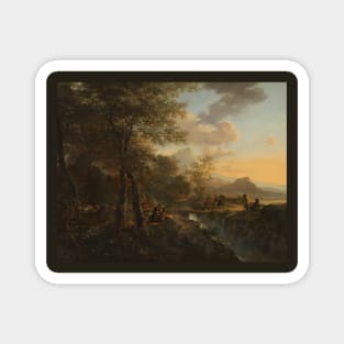 Italian Landscape with a Draughtsman by Jan Both Magnet