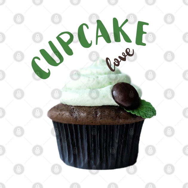 Cupcake Love Mint Chocolate Cupcake by ArtMorfic