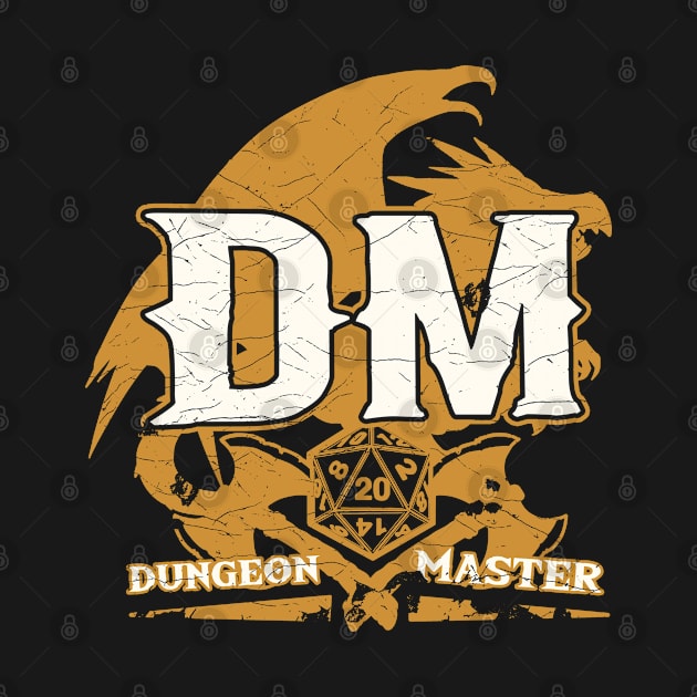 Tabletop Gaming DM Print Geek Fantasy Dragons D20 Dice Tee Print by Linco