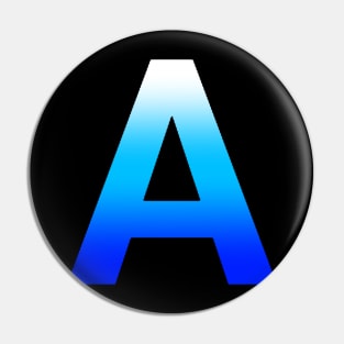 Blue Letter A Pin