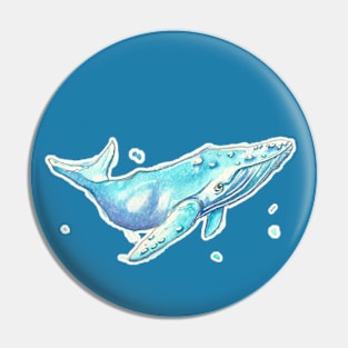 Joakim - Watercolor Whale Pin